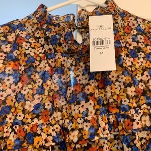 Ann Taylor Floral Blouse - Multicolor